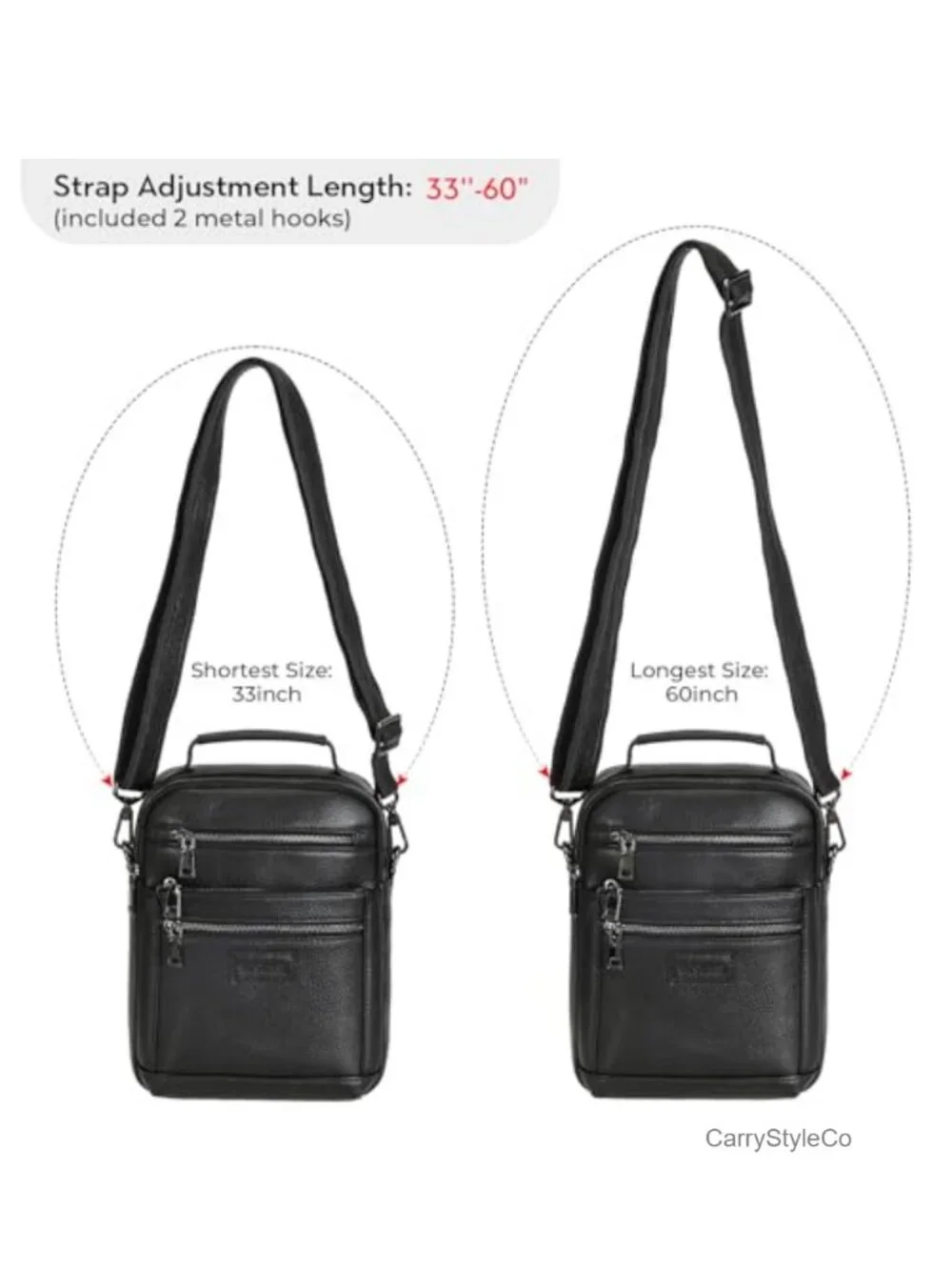 Vintage Italian Leather Messenger Bag Crossbody Shoulder Bag for Men